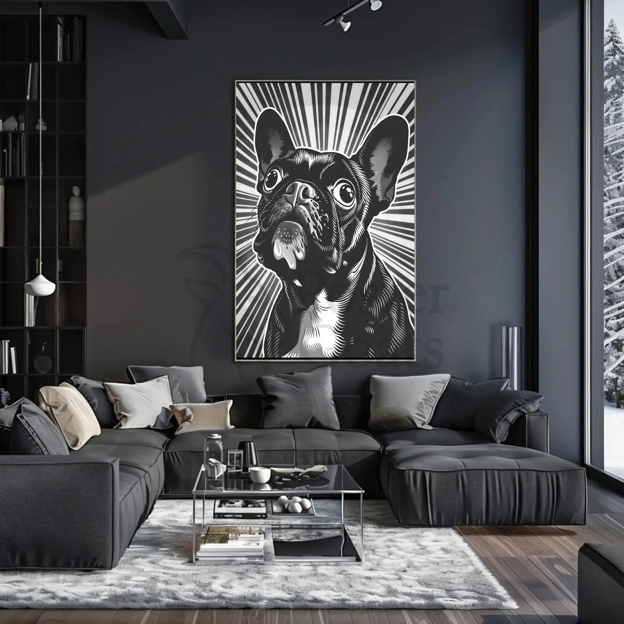 French Bulldog Retro Art Print Dog Breed Poster PosterGoat