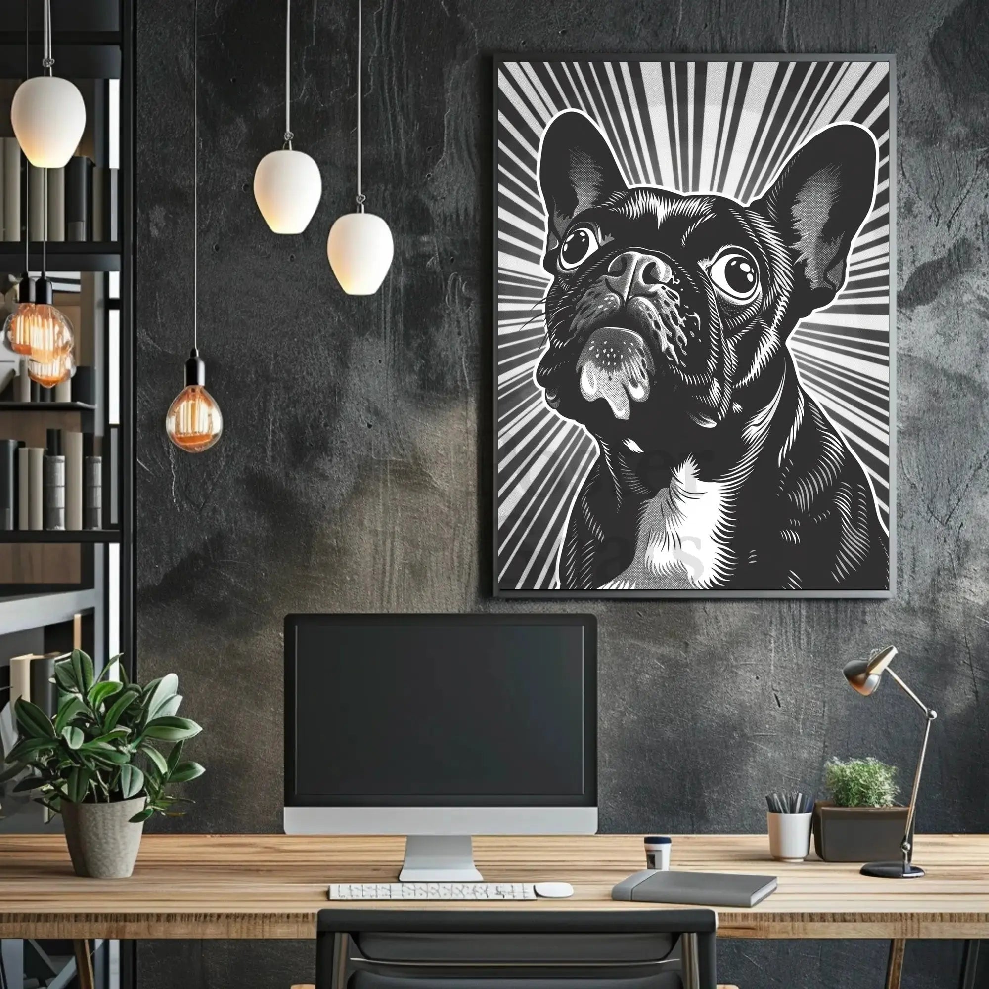French Bulldog Retro Art Print Dog Breed Poster PosterGoat