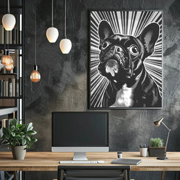 French Bulldog Retro Art Print Dog Breed Poster PosterGoat
