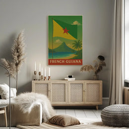 French Guiana Tropical Vintage Travel Poster PosterGoat