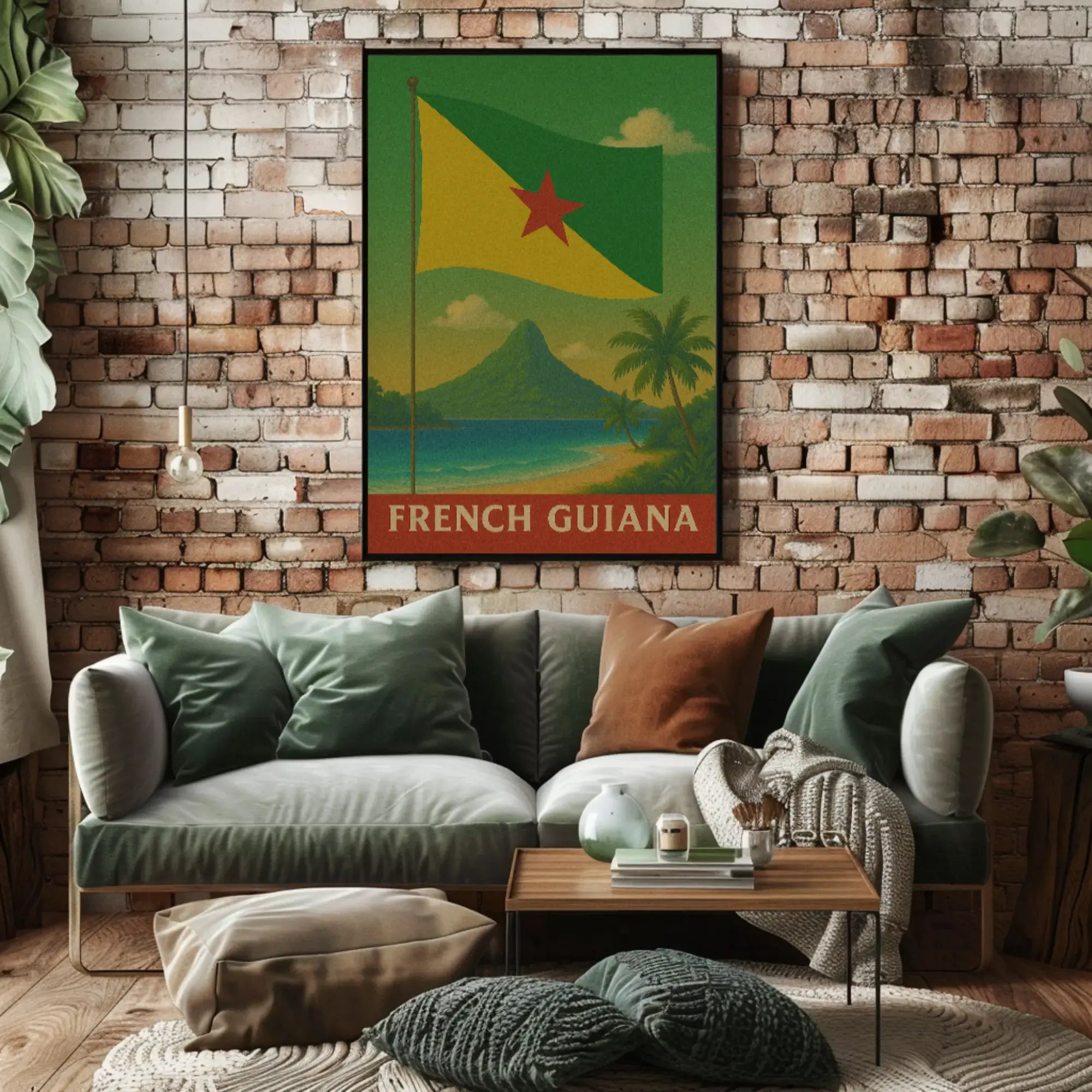 French Guiana Tropical Vintage Travel Poster PosterGoat