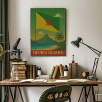 French Guiana Tropical Vintage Travel Poster PosterGoat