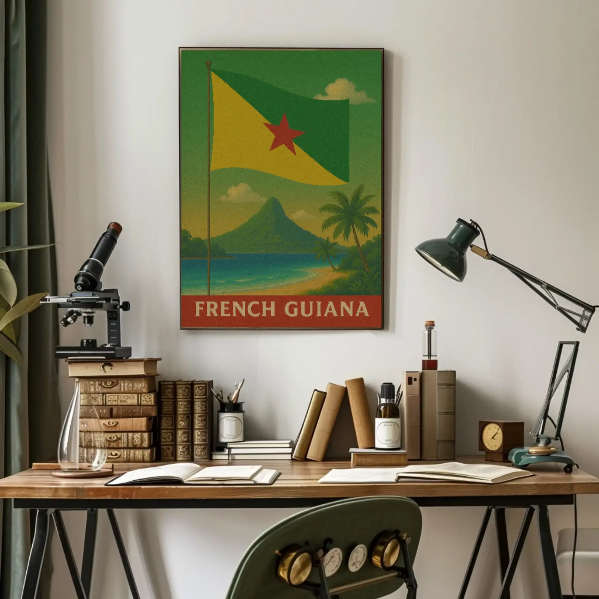 French Guiana Tropical Vintage Travel Poster PosterGoat