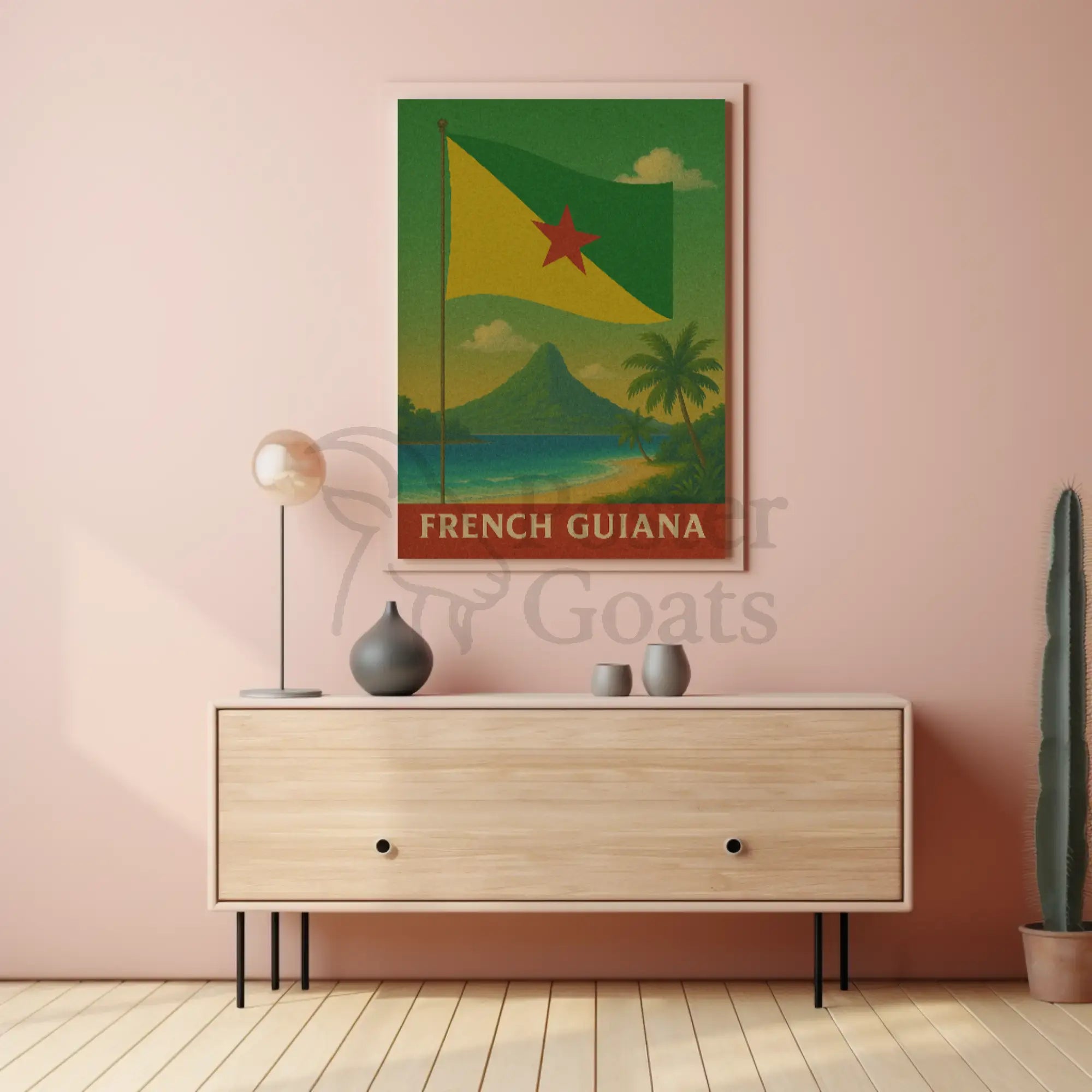 French Guiana Tropical Vintage Travel Poster PosterGoat