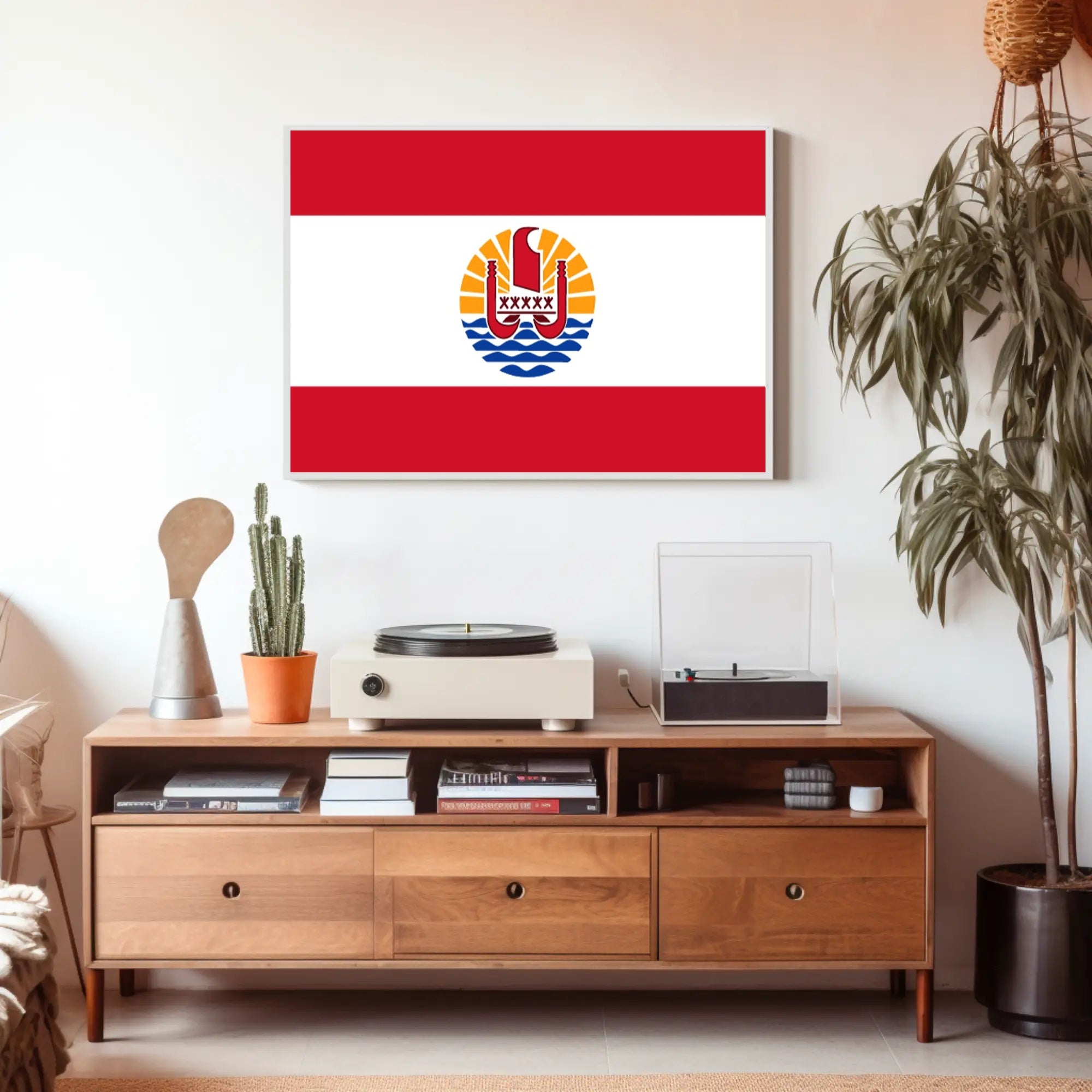 French Polynesia Flag Cultural or Heritage Poster PosterGoat