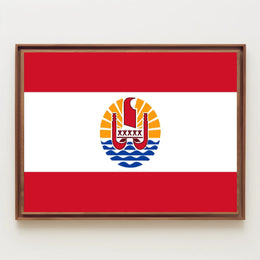 French Polynesia Flag Cultural or Heritage Poster PosterGoat