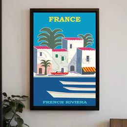 French Riviera Retro Design Travel Poster PosterGoat