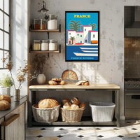 French Riviera Retro Design Travel Poster PosterGoat