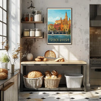 French Riviera Vintage Travel Art Deco Travel Poster PosterGoat