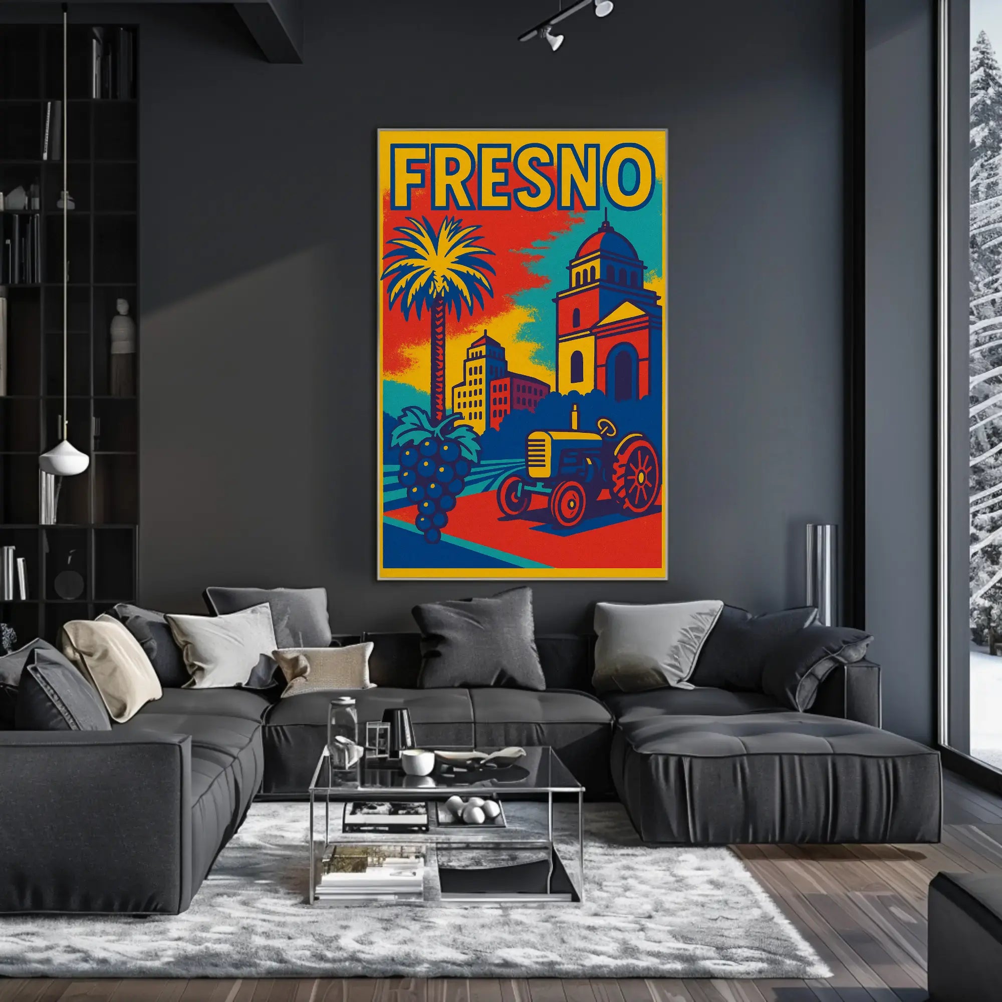 Fresno City Vintage Travel-Inspired Tourism Poster PosterGoat