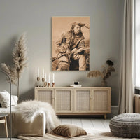 Frontier Explorer Sepia Tone Historical Poster Print PosterGoat