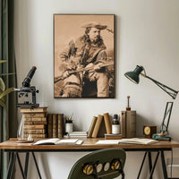 Frontier Explorer Sepia Tone Historical Poster Print PosterGoat