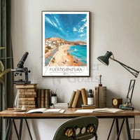 Fuerteventura Beach Bliss: Vibrant Travel Poster PosterGoat