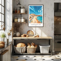 Fuerteventura Beach Bliss: Vibrant Travel Poster PosterGoat