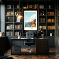 Funchal Coastal View in Portugal Travel Poster PosterGoat