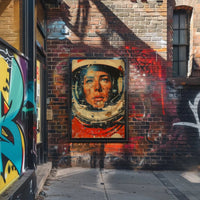 Futuristic Astronaut Adventure Art: Abstract Sci-Fi Poster PosterGoat