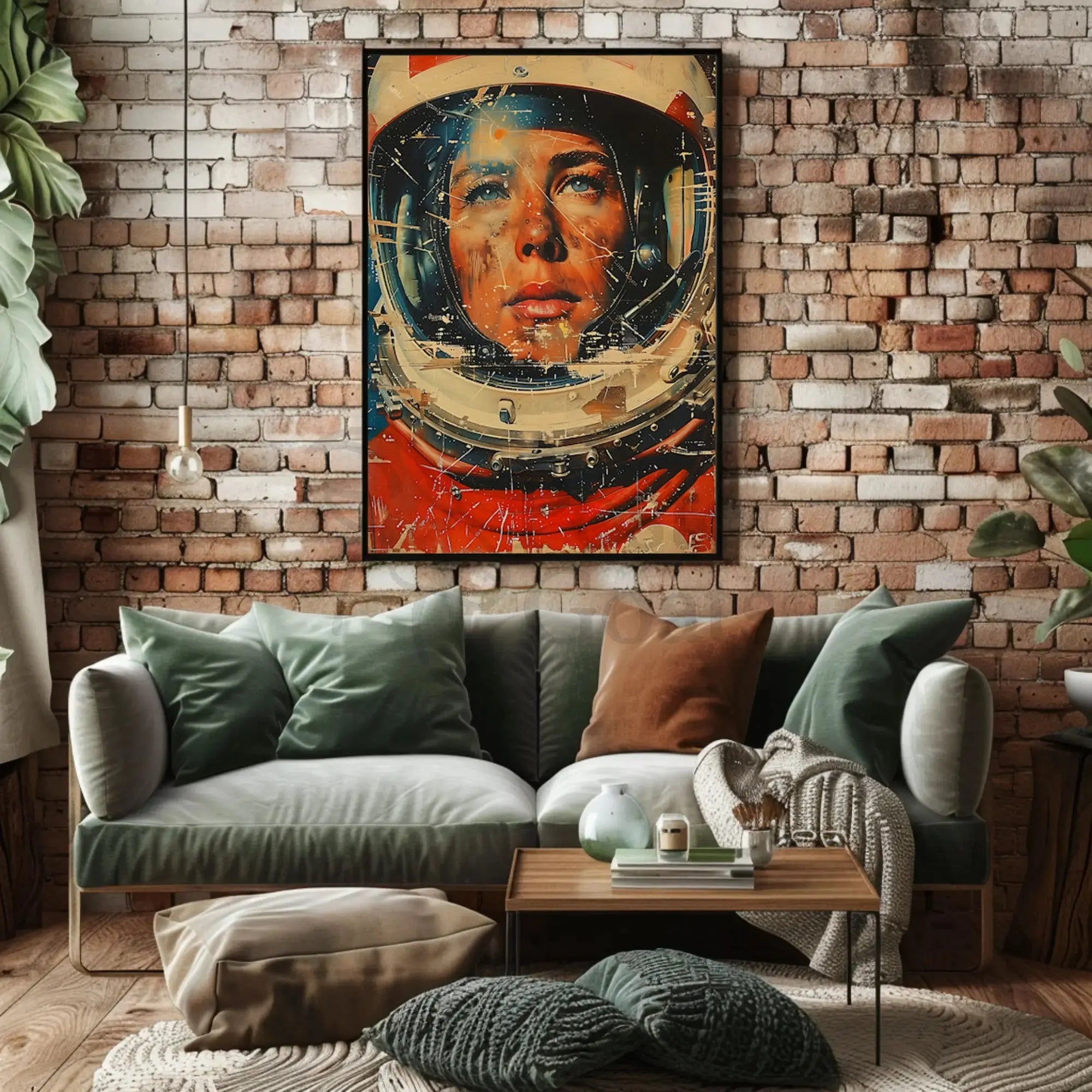 Futuristic Astronaut Adventure Art: Abstract Sci-Fi Poster PosterGoat