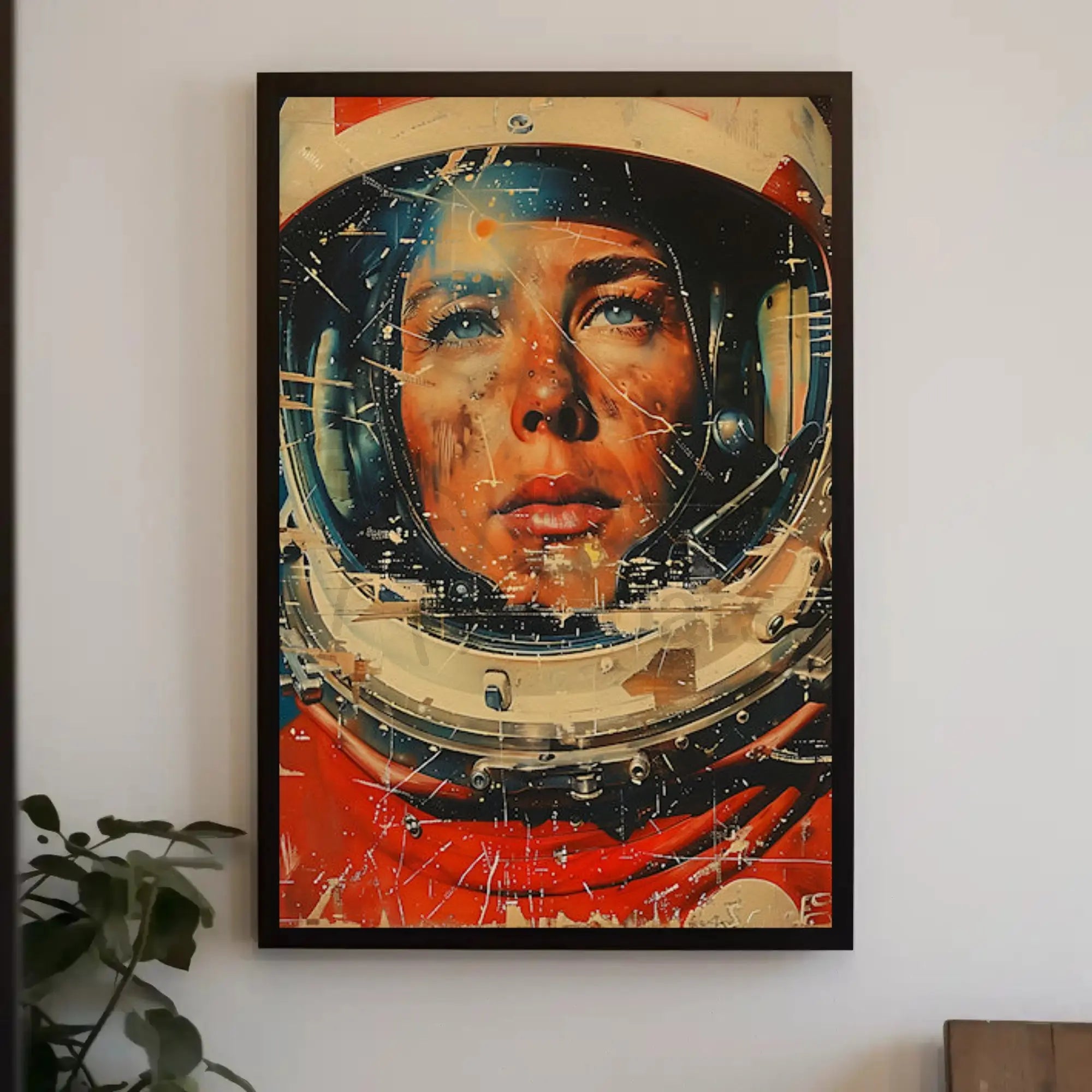 Futuristic Astronaut Adventure Art: Abstract Sci-Fi Poster PosterGoat