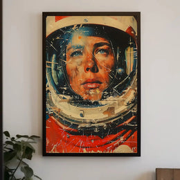 Futuristic Astronaut Adventure Art: Abstract Sci-Fi Poster PosterGoat