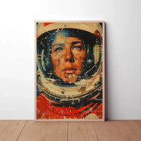 Futuristic Astronaut Adventure Art: Abstract Sci-Fi Poster PosterGoat