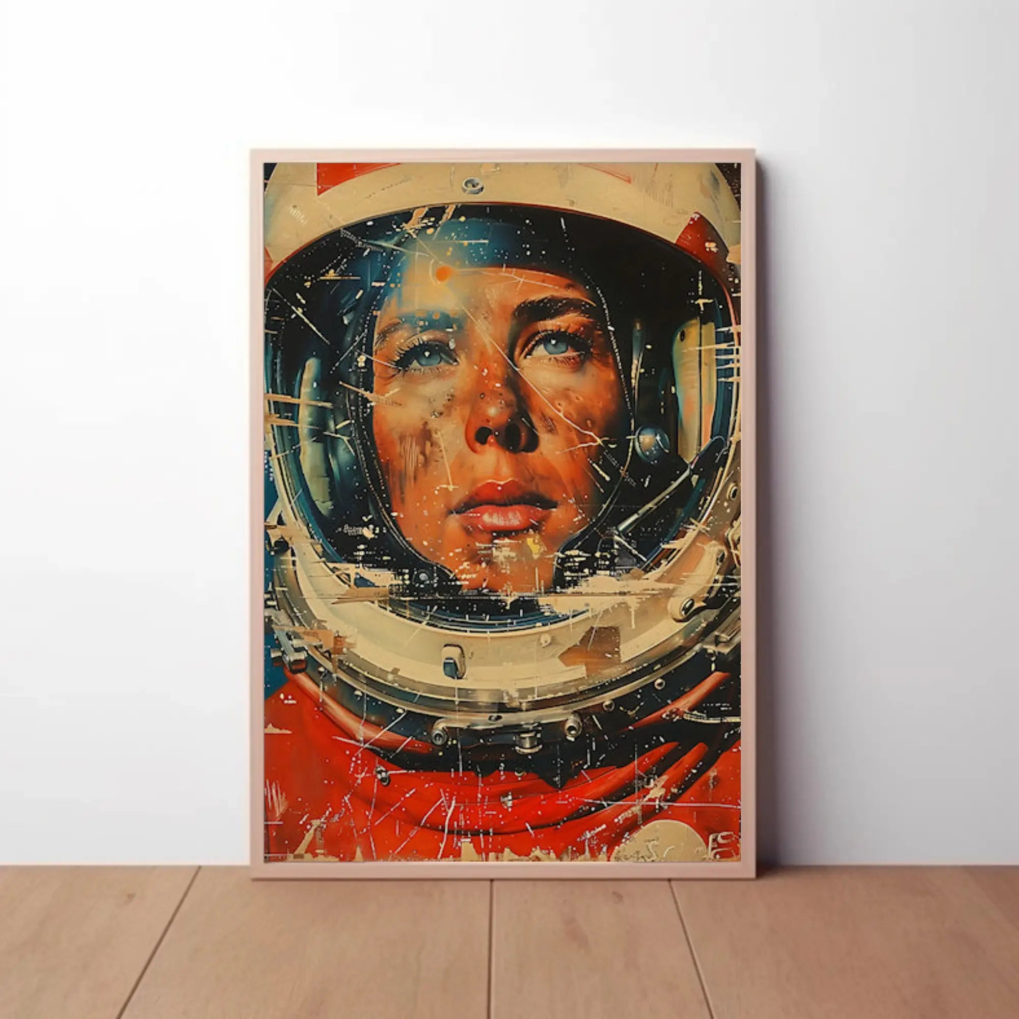 Futuristic Astronaut Adventure Art: Abstract Sci-Fi Poster PosterGoat