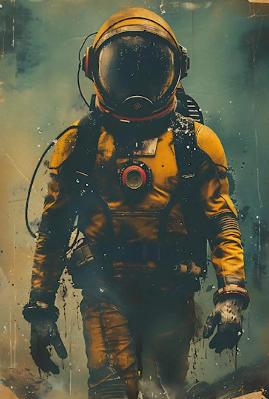 Futuristic Astronaut Adventure Stylized Sci-Fi Poster PosterGoat