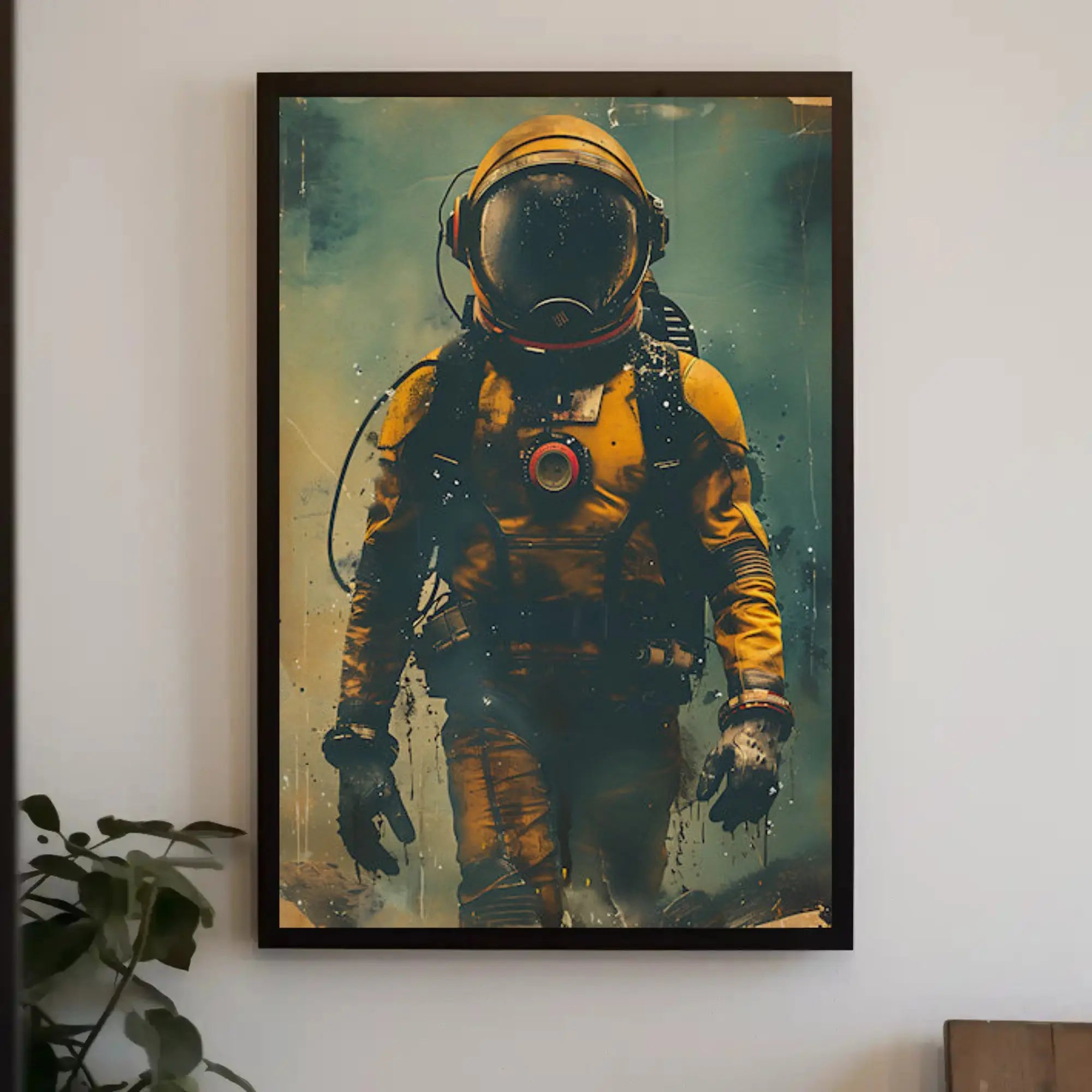 Futuristic Astronaut Adventure Stylized Sci-Fi Poster PosterGoat