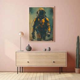 Futuristic Astronaut Adventure Stylized Sci-Fi Poster PosterGoat