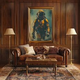 Futuristic Astronaut Adventure Stylized Sci-Fi Poster PosterGoat