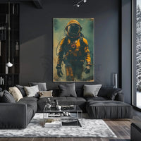 Futuristic Astronaut Adventure Stylized Sci-Fi Poster PosterGoat