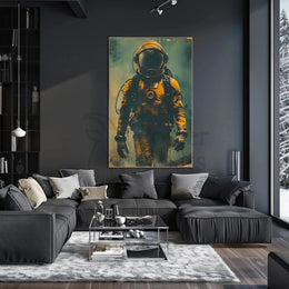 Futuristic Astronaut Adventure Stylized Sci-Fi Poster PosterGoat