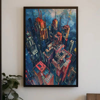 Futuristic Cityscape Modern Architectural Illustration Sci-Fi Poster PosterGoat