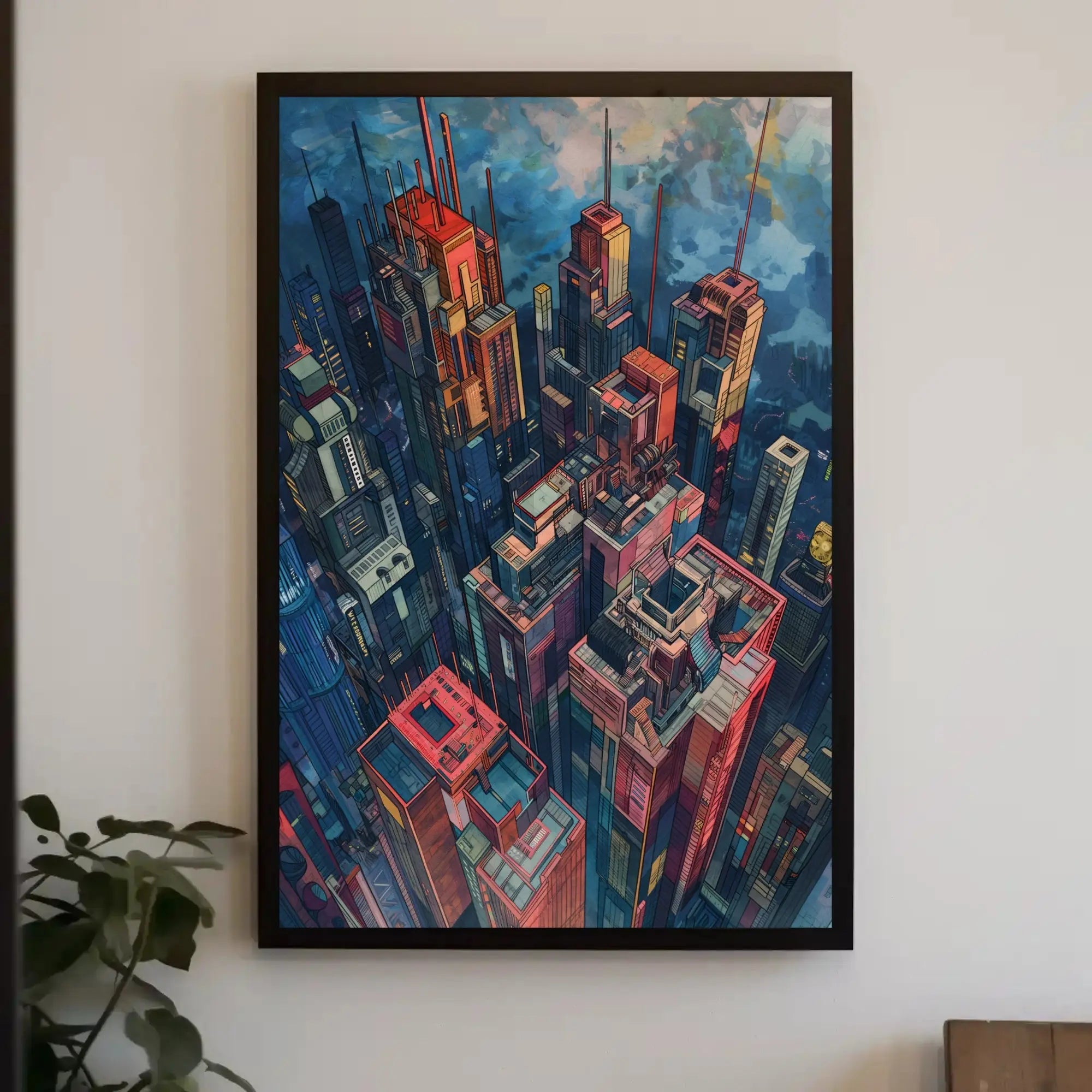 Futuristic Cityscape Modern Architectural Illustration Sci-Fi Poster PosterGoat