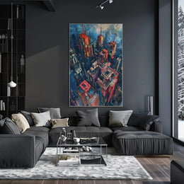 Futuristic Cityscape Modern Architectural Illustration Sci-Fi Poster PosterGoat