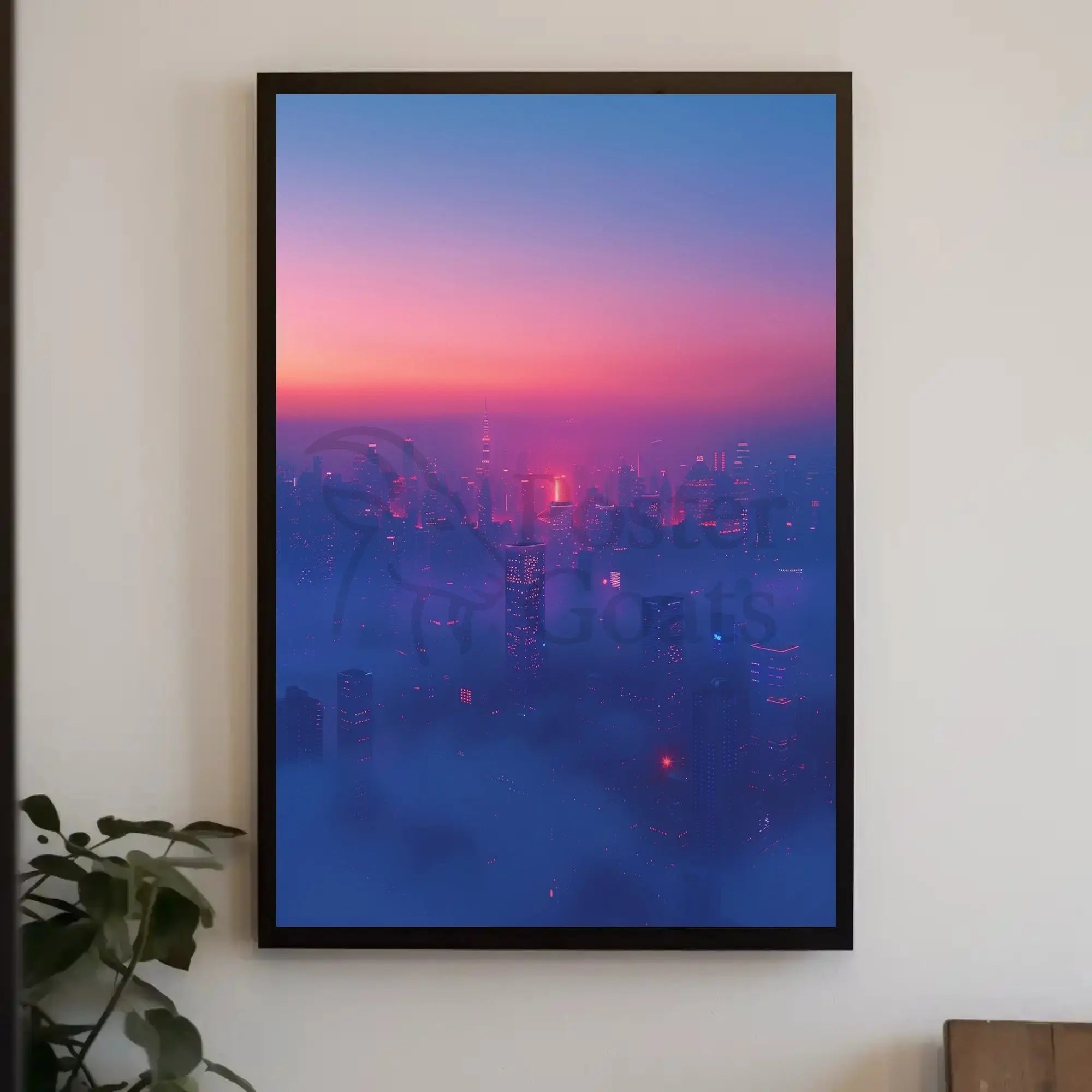 Futuristic Cityscape Twilight Sci-Fi Poster PosterGoat
