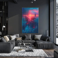 Futuristic Cityscape with Dreamlike Vibes: Futuristic Sci-Fi Poster PosterGoat