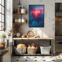 Futuristic Cityscape with Dreamlike Vibes: Futuristic Sci-Fi Poster PosterGoat