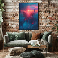 Futuristic Cityscape with Dreamlike Vibes: Futuristic Sci-Fi Poster PosterGoat