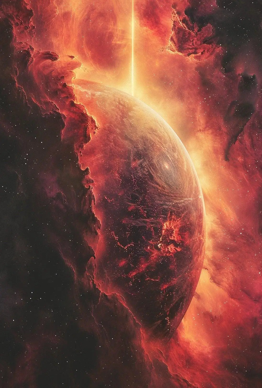 Futuristic Cosmic Planet Art Print Sci-Fi Poster PosterGoat
