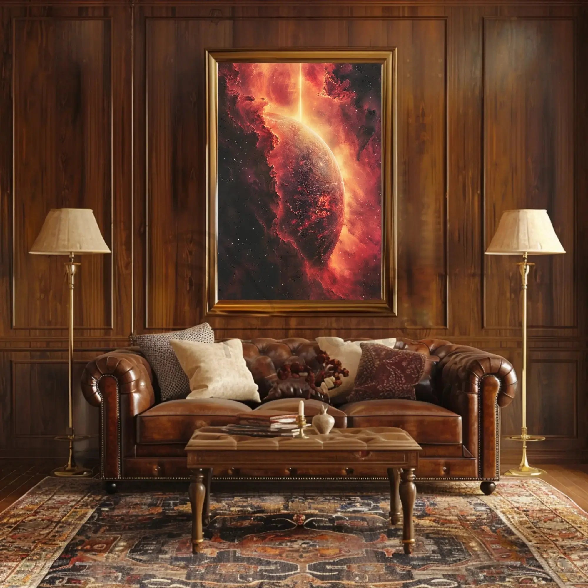 Futuristic Cosmic Planet Art Print Sci-Fi Poster PosterGoat