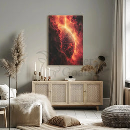 Futuristic Cosmic Planet Art Print Sci-Fi Poster PosterGoat