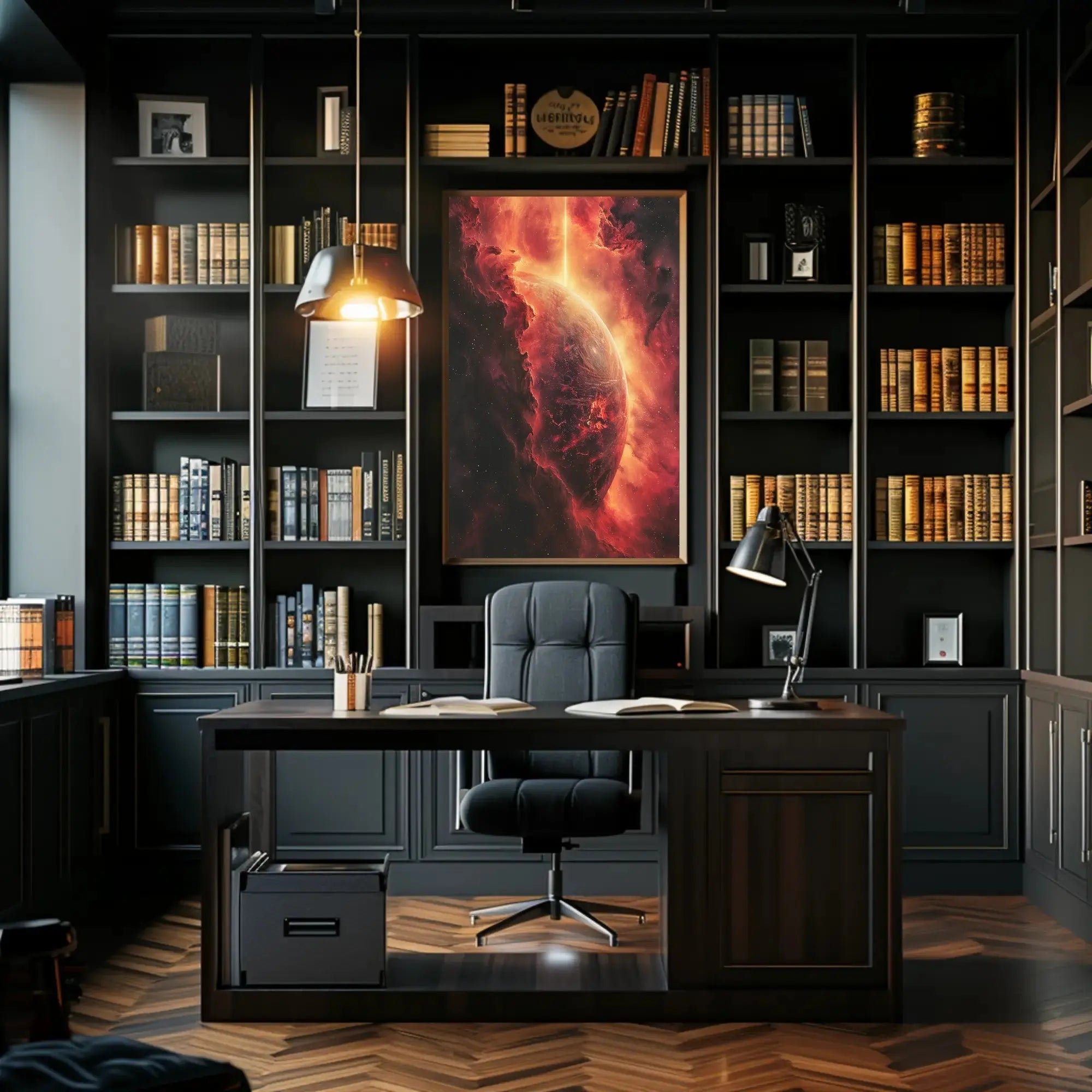 Futuristic Cosmic Planet Art Print Sci-Fi Poster PosterGoat