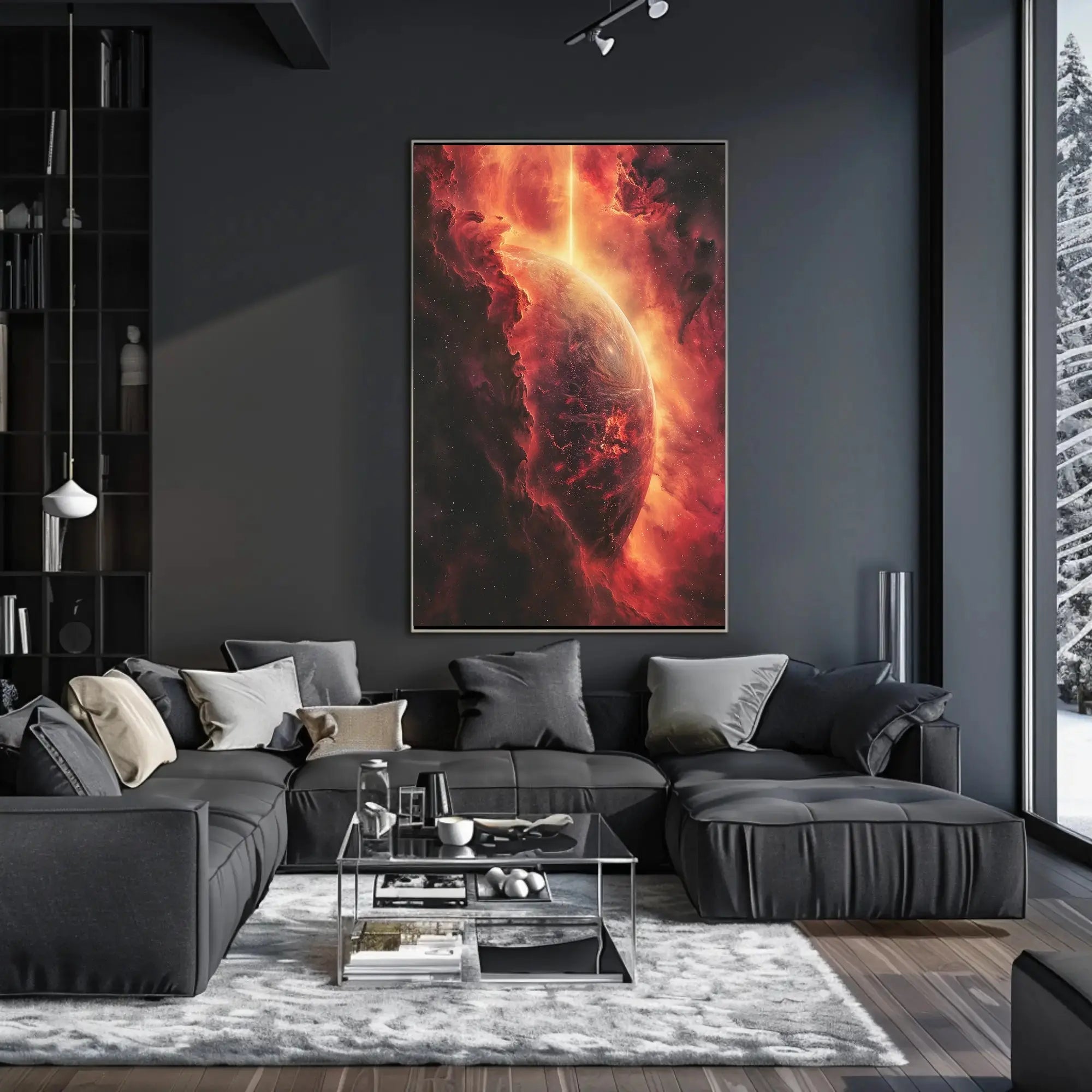 Futuristic Cosmic Planet Art Print Sci-Fi Poster PosterGoat