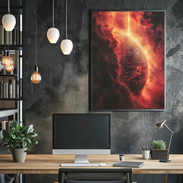 Futuristic Cosmic Planet Art Print Sci-Fi Poster PosterGoat