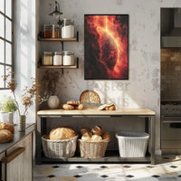 Futuristic Cosmic Planet Art Print Sci-Fi Poster PosterGoat