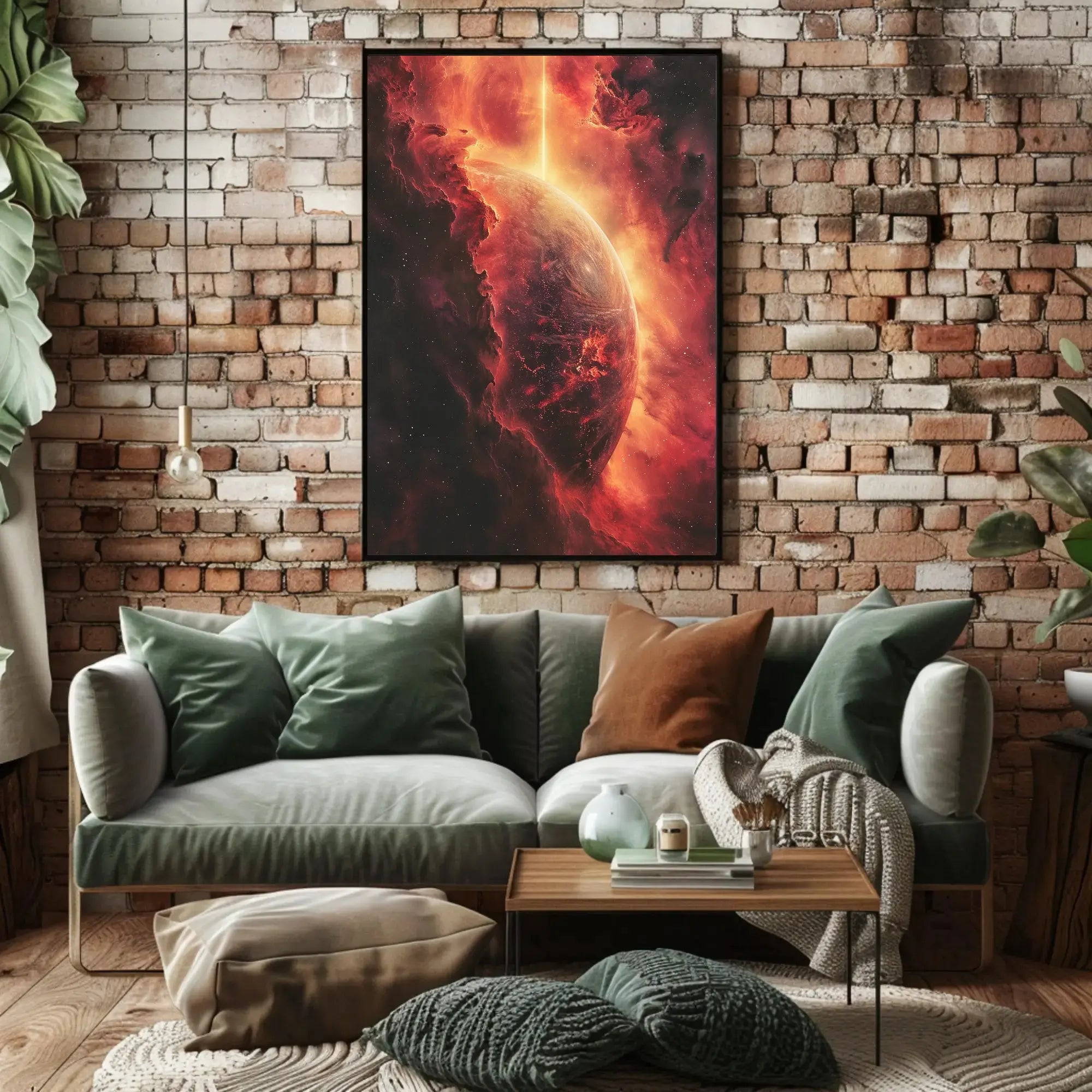 Futuristic Cosmic Planet Art Print Sci-Fi Poster PosterGoat