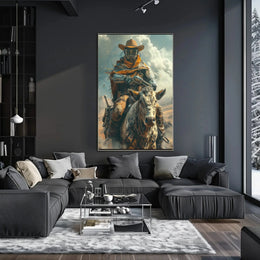 Futuristic Cowboy Adventure Sci-Fi Poster PosterGoat