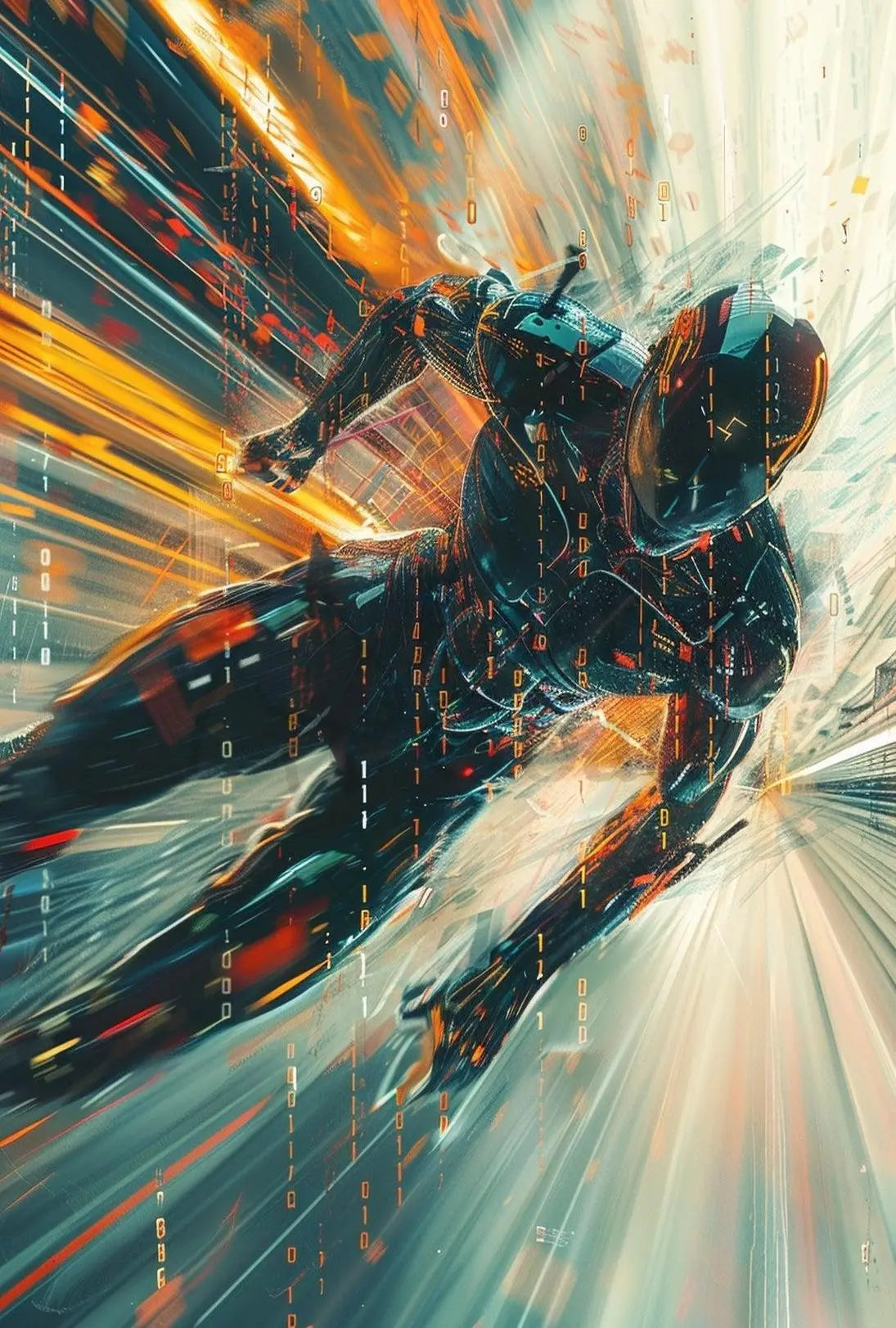 Futuristic Cybernetic Adventure Speed Sci-Fi Poster PosterGoat
