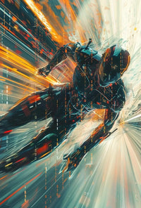 Futuristic Cybernetic Adventure Speed Sci-Fi Poster PosterGoat