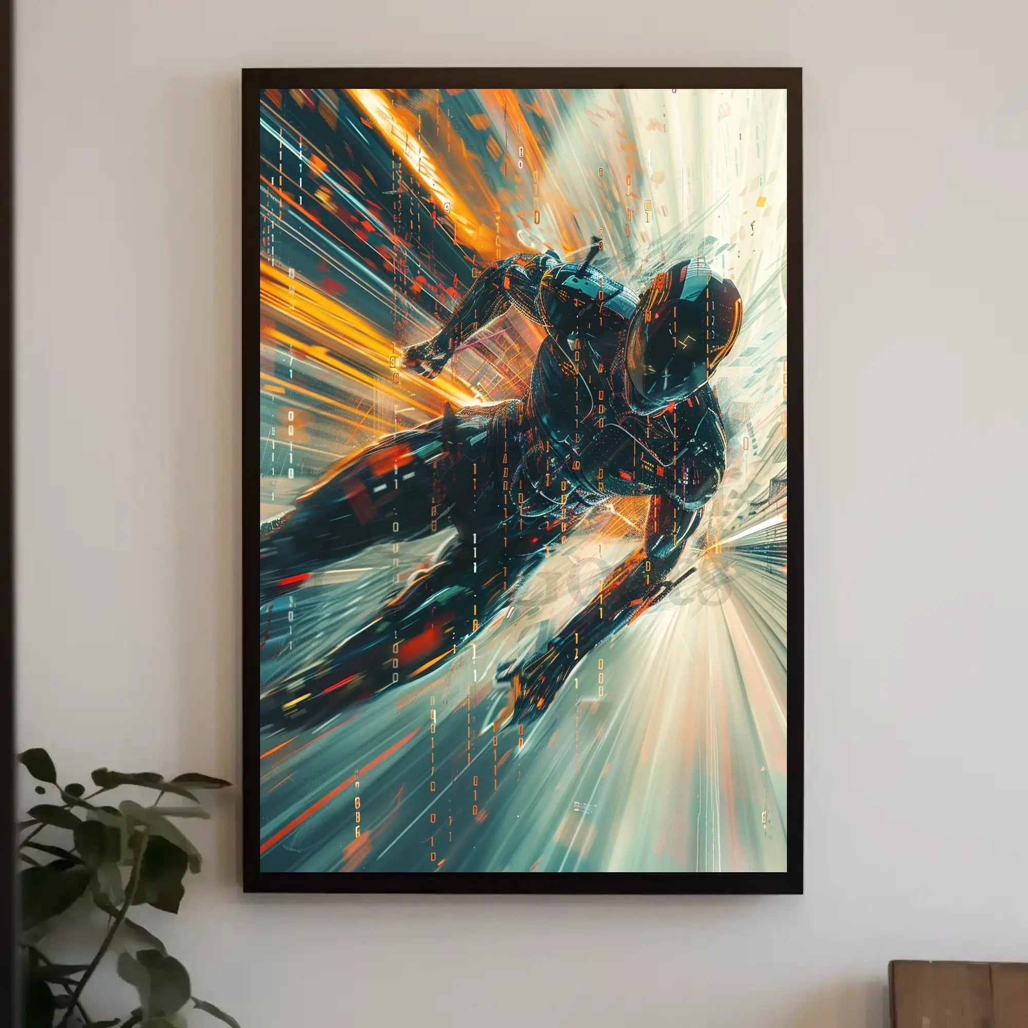 Futuristic Cybernetic Adventure Speed Sci-Fi Poster PosterGoat